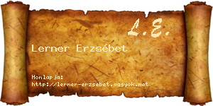 Lerner Erzsébet névjegykártya
